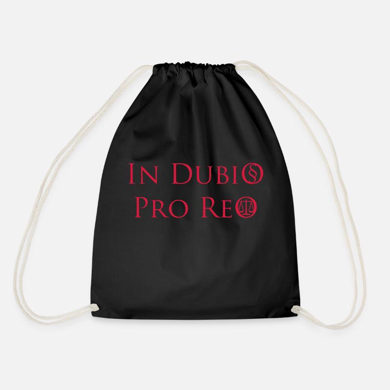 In Dubio per Reo - Drawstring Bag - black