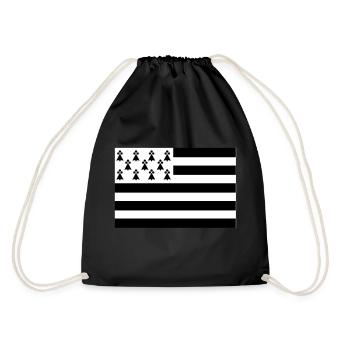 Drapeau Bretagne original - Sac de sport léger - noir - Dos