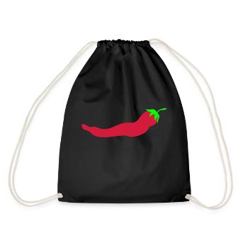 pepperoni - Drawstring Bag - black - Back