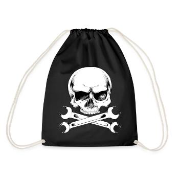 Mécanicien à visser Logo Skull - Sac de sport léger - noir - Dos