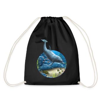 The World Of The Dolphin - Turnbeutel - Schwarz - Hinten