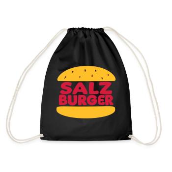 Salzburger - der beste Burger - Turnbeutel - Schwarz - Hinten