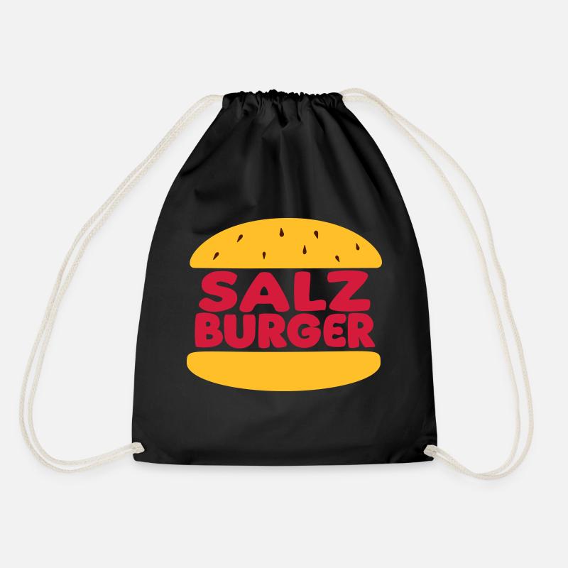 Salzburger - der beste Burger - Turnbeutel - Schwarz