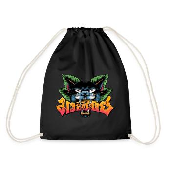 Muay Thai Boxing Panther - Drawstring Bag - black - Back
