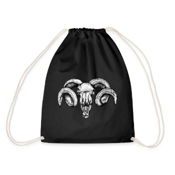 ram - Drawstring Bag - black - Back