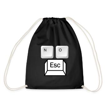 Computer gaming Esc no Escape keyboard - Turnbeutel - Schwarz - Hinten