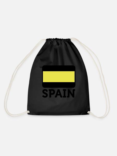 Nationalflagge von Spanien - Turnbeutel - Schwarz