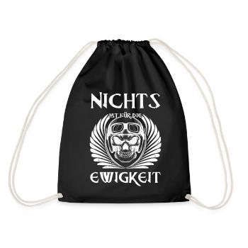 Nichts ist für die Ewigkeit - Turnbeutel - Schwarz - Hinten
