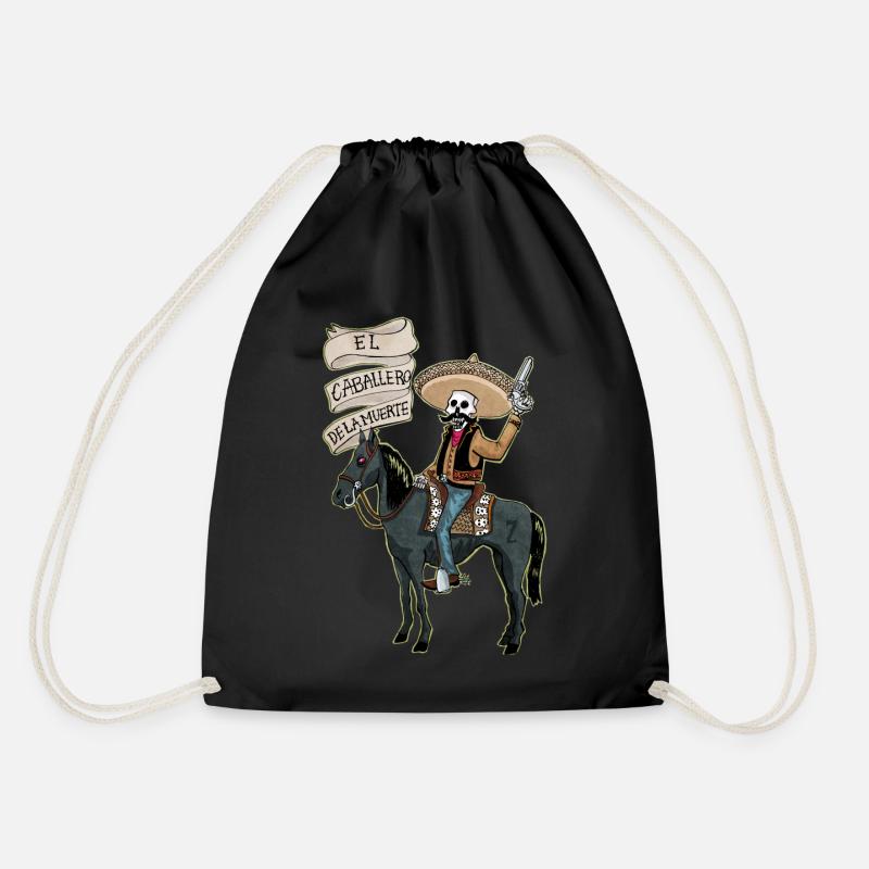 El Caballero de la muerte - Drawstring Bag - black