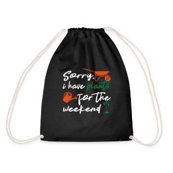 J'ai des plantes pour le week-end - Sac de sport léger - noir - Dos