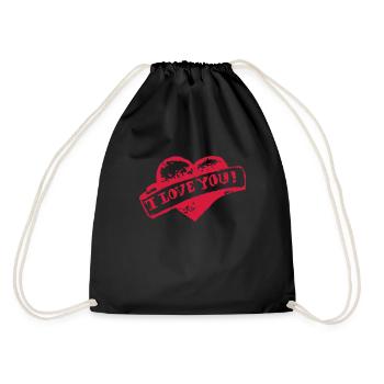 I-love-you - Turnbeutel - Schwarz - Hinten