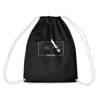 Michelangelo Creation of Adam Knives Lover Knife - Drawstring Bag - black - Back