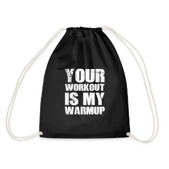Gym Fitness Workout Warmup Fitnessstudio - Turnbeutel - Schwarz - Hinten