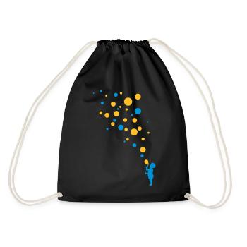 Love color bubbles - Drawstring Bag - black - Back