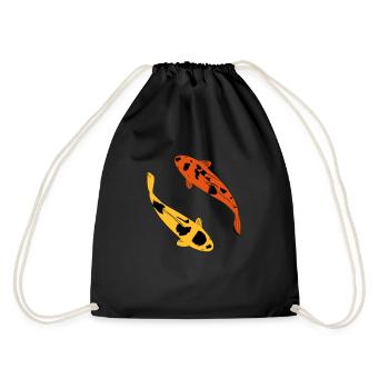 carpe koi - Sac de sport léger - noir - Dos