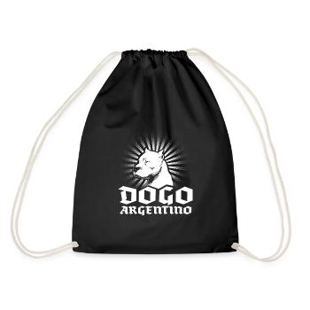 Dogo Argentino - Drawstring Bag - black - Back