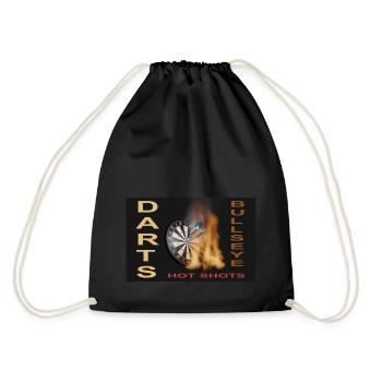 Darts, darts, darts, arrows, dartboard, dartboard - Drawstring Bag - black - Back