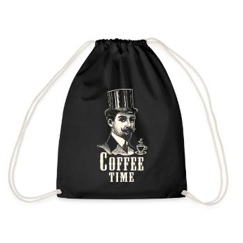 CAFÉ, VINTAGE, RÉTRO, T-SHIRT, CAPPUCCINO, CHEMISE - Sac de sport léger - noir - Dos