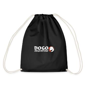 Dogo Argentino - Drawstring Bag - black - Back
