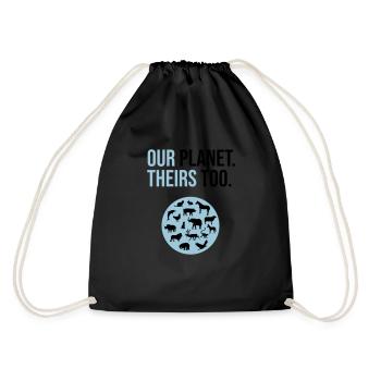animal welfare - Drawstring Bag - black - Back