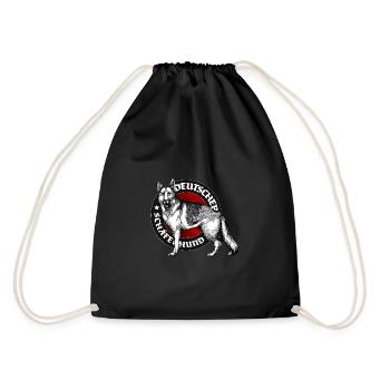 Deutscher Schäferhund - Turnbeutel - Schwarz - Hinten