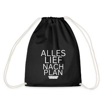 Alles lief nach Plan - Turnbeutel - Schwarz - Hinten