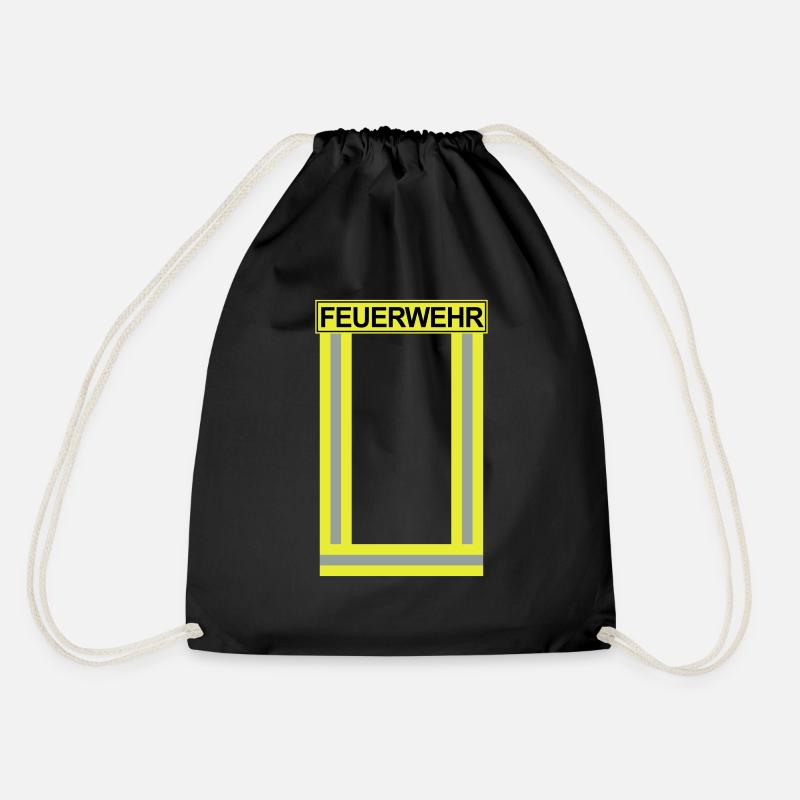 Feuerwehr Neon klein - Turnbeutel - Schwarz