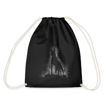 Dog Silhouette - Turnbeutel - Schwarz - Hinten