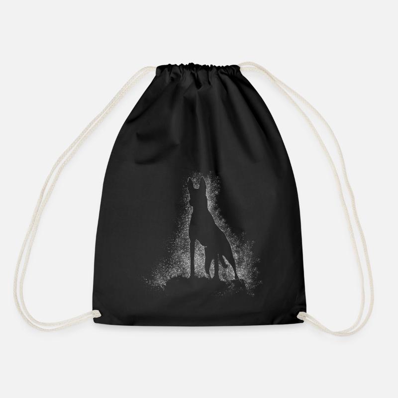 Dog Silhouette - Turnbeutel - Schwarz