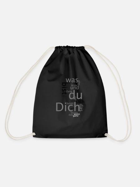 Dich Gedicht - Turnbeutel - Schwarz