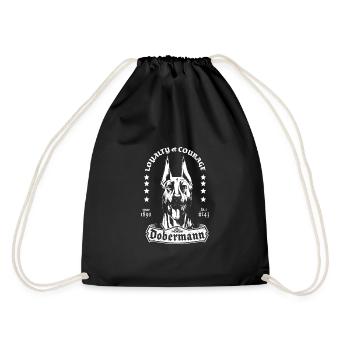 Dobermann - Turnbeutel - Schwarz - Hinten
