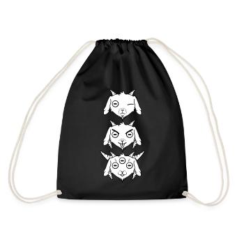 Kawaii Satan Flips - Turnbeutel - Schwarz - Hinten