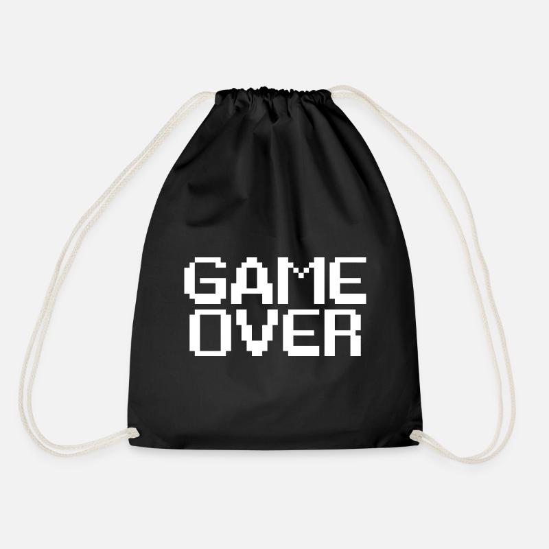 Fin de partie de jeu style retro - GAME OVER - Sac de sport léger - noir