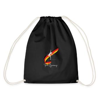 Team Germany with dancer and flag backprint - Drawstring Bag - black - Back