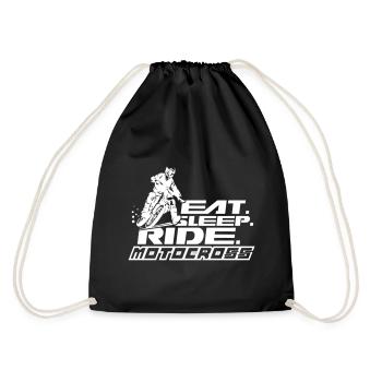 Eat Sleep Ride Motocross - Turnbeutel - Schwarz - Hinten