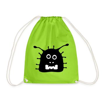 Covi das verrückte Corona Virus - Turnbeutel - Neongrün - Vorne