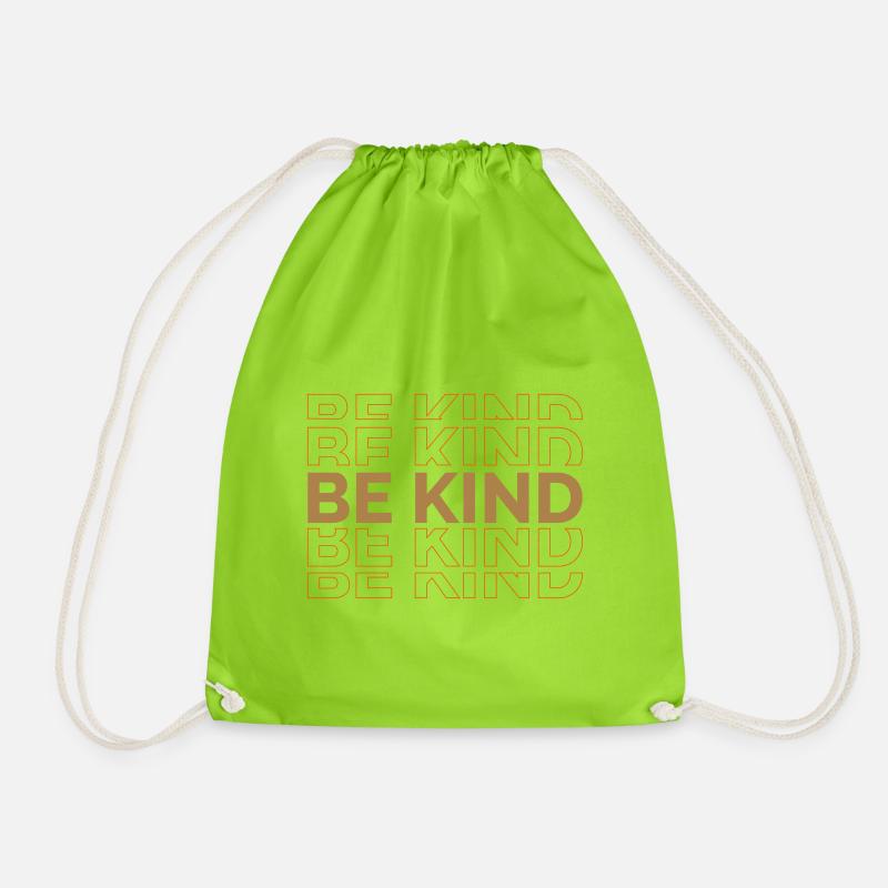 BE KIND - Turnbeutel - Neongrün