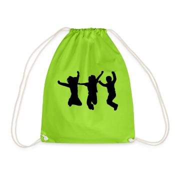 Trois enfants les sauts - Sac de sport léger - vert néon - Devant