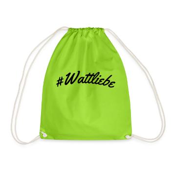 #Wattliebe - Sac de sport léger - vert néon - Devant