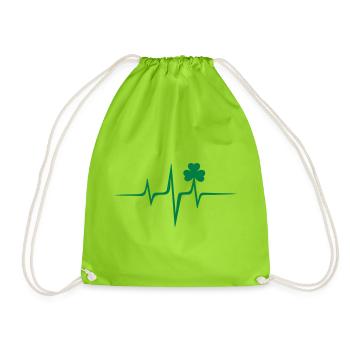 Musique trèfle fréquence Patrick irlandais Folk - Sac de sport léger - vert néon - Devant