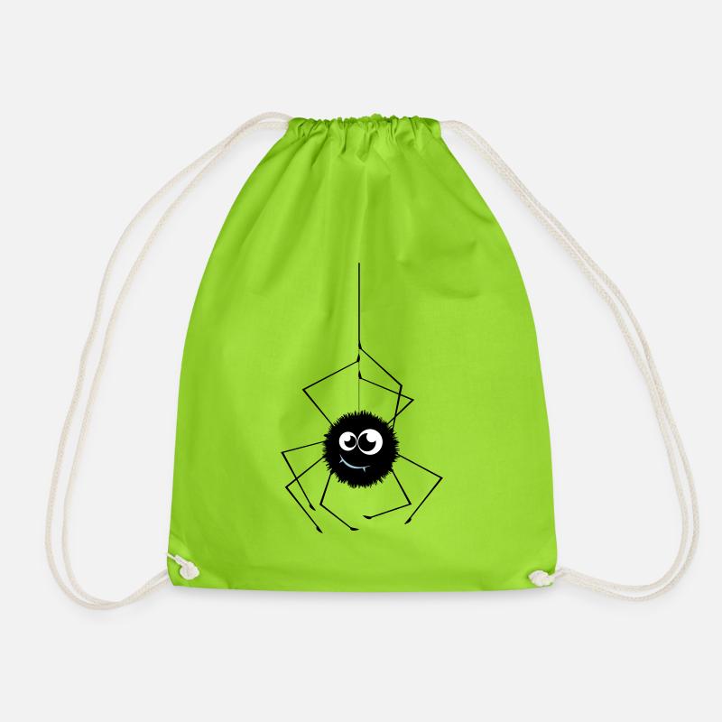 Lustige Spinne - Turnbeutel - Neongrün