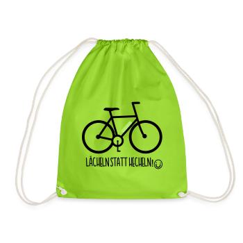 E-Bike Pedelec Funny Gift Bike eMTB Bike - Drawstring Bag - neon green - Front