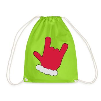 Weihnachten - Turnbeutel - Neongrün - Vorne