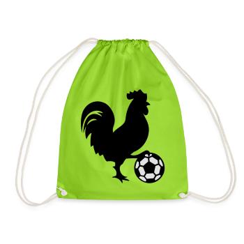 coq de football France - Sac de sport léger - vert néon - Devant
