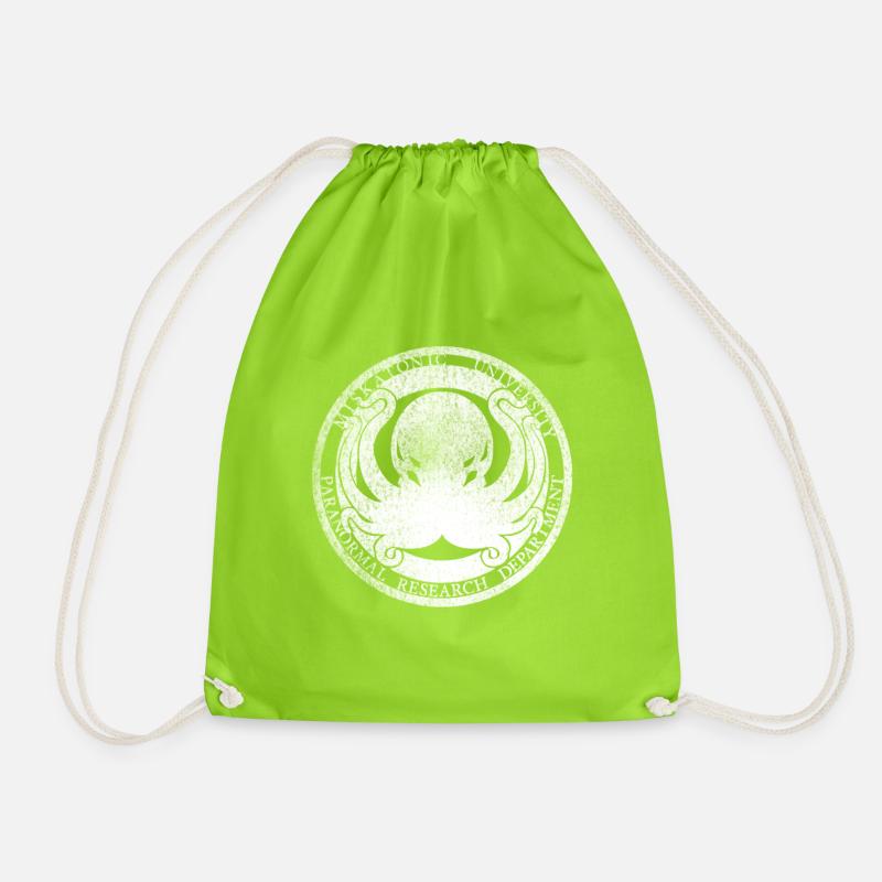 Miskatonic university - Drawstring Bag - neon green