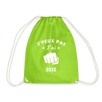 Humour et Sport de Boxe Feminin - Sac de sport léger - vert néon - Devant