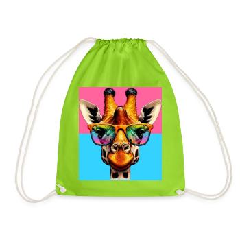 girafe - Sac de sport léger - vert néon - Devant