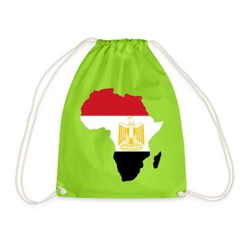 Ägypten_Flagge_Afrika - Turnbeutel - Neongrün - Vorne