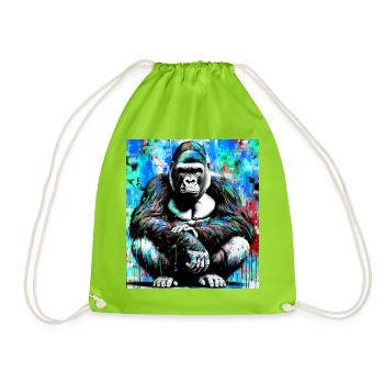 Gorilla - Turnbeutel - Neongrün - Vorne