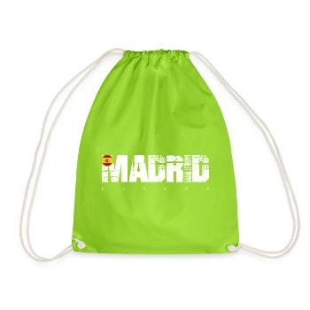 Typographie Made in Spain en détresse - Sac de sport léger - vert néon - Devant